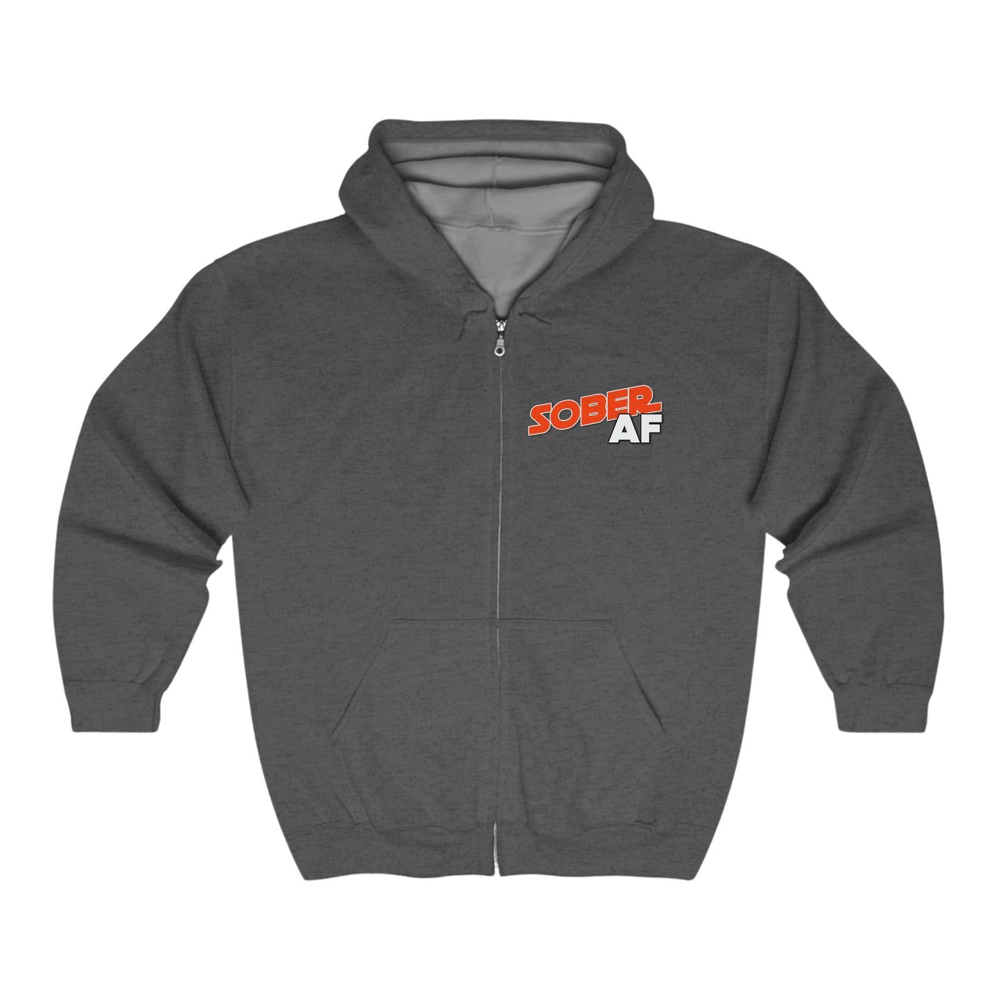 Sober AF Unisex Heavy Blend™ Full Zip Hooded Sweatshirt