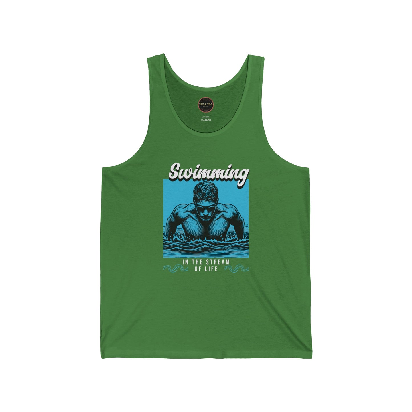 Swimming in the Stream of Life Unisex Jersey Tank