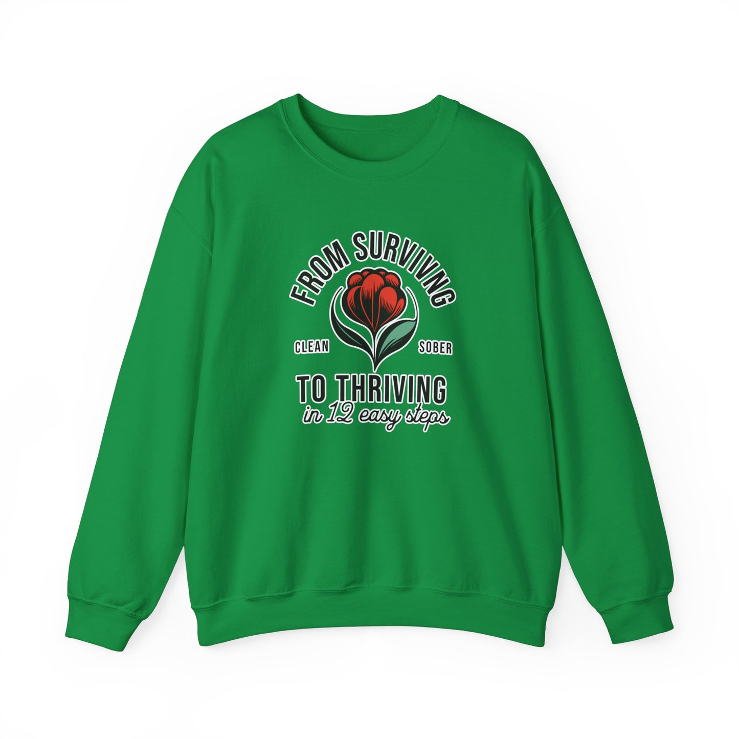 From Surviving to Thriving Unisex Heavy Blend™ Crewneck Sweatshirt