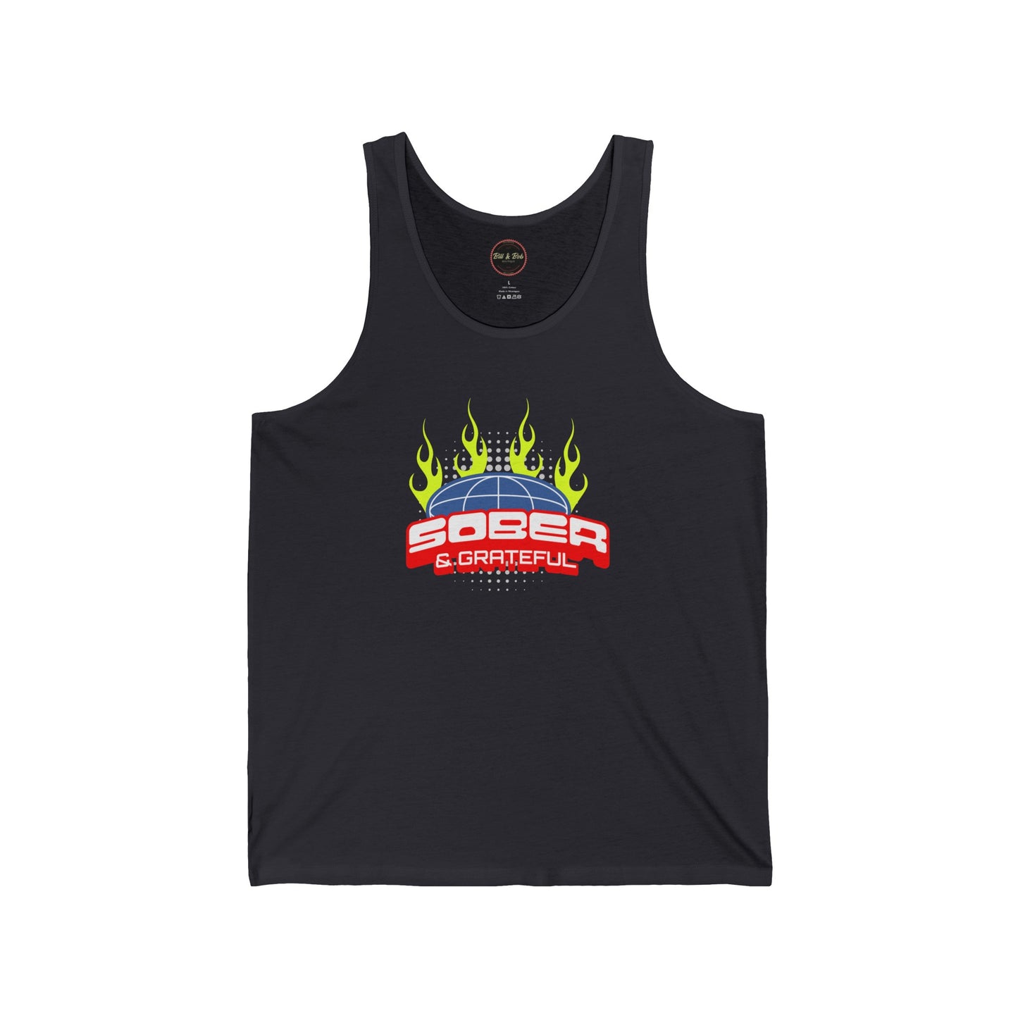 Sober and Grateful Unisex Jersey Tank