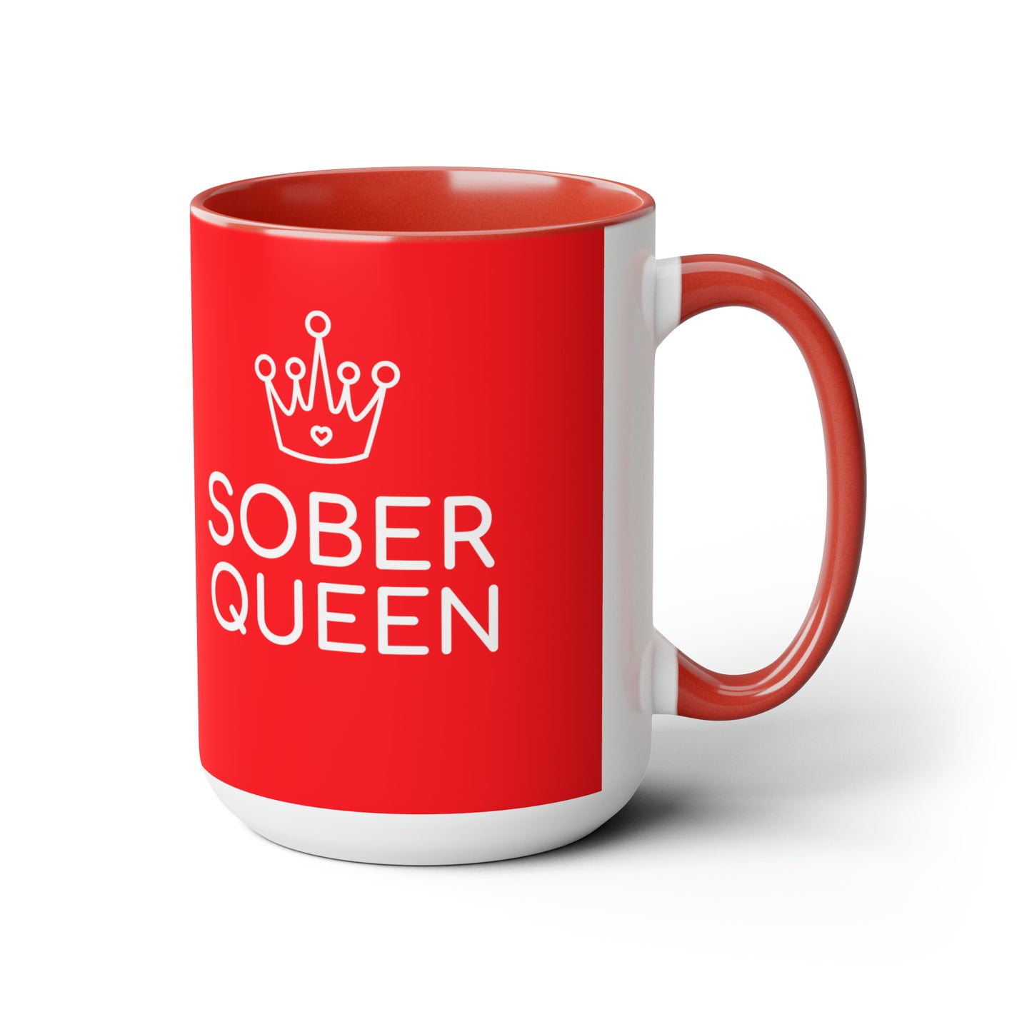 Sober Queen Two-Tone Coffee Mug, 15oz