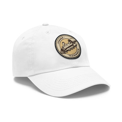 Former Trainwreck Dad Hat with Leather Patch (Round)