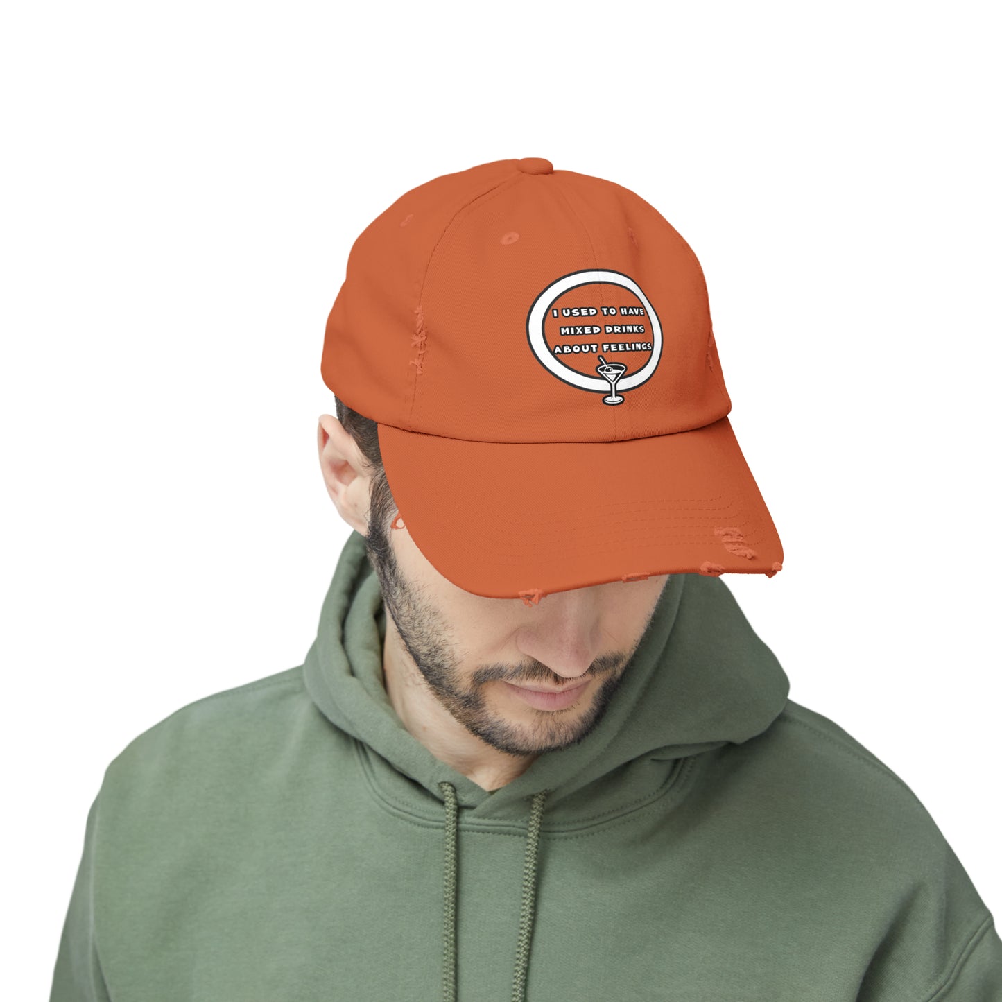 Mixed Drinks About Feelings Unisex Distressed Cap