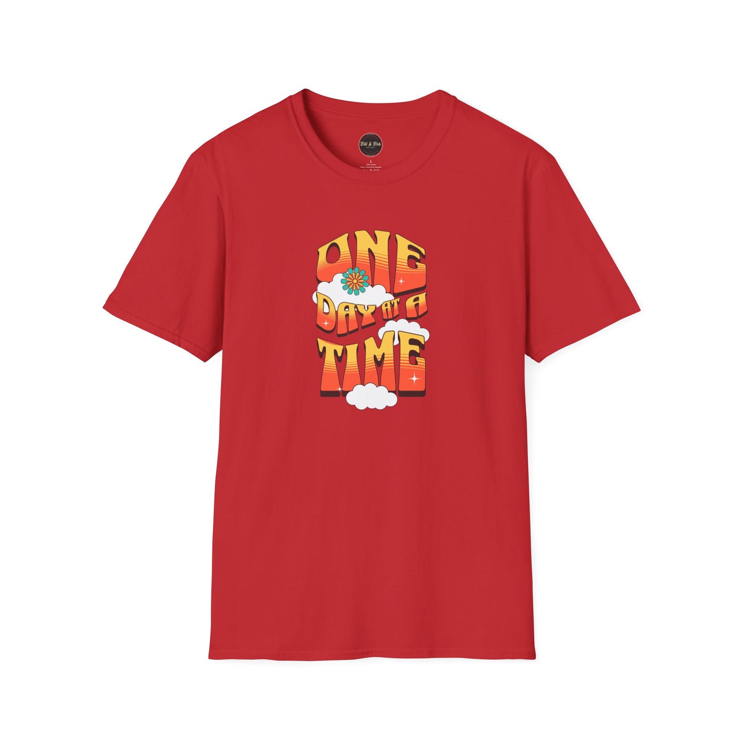 One Day at a Time Clouds Unisex Softstyle T-Shirt