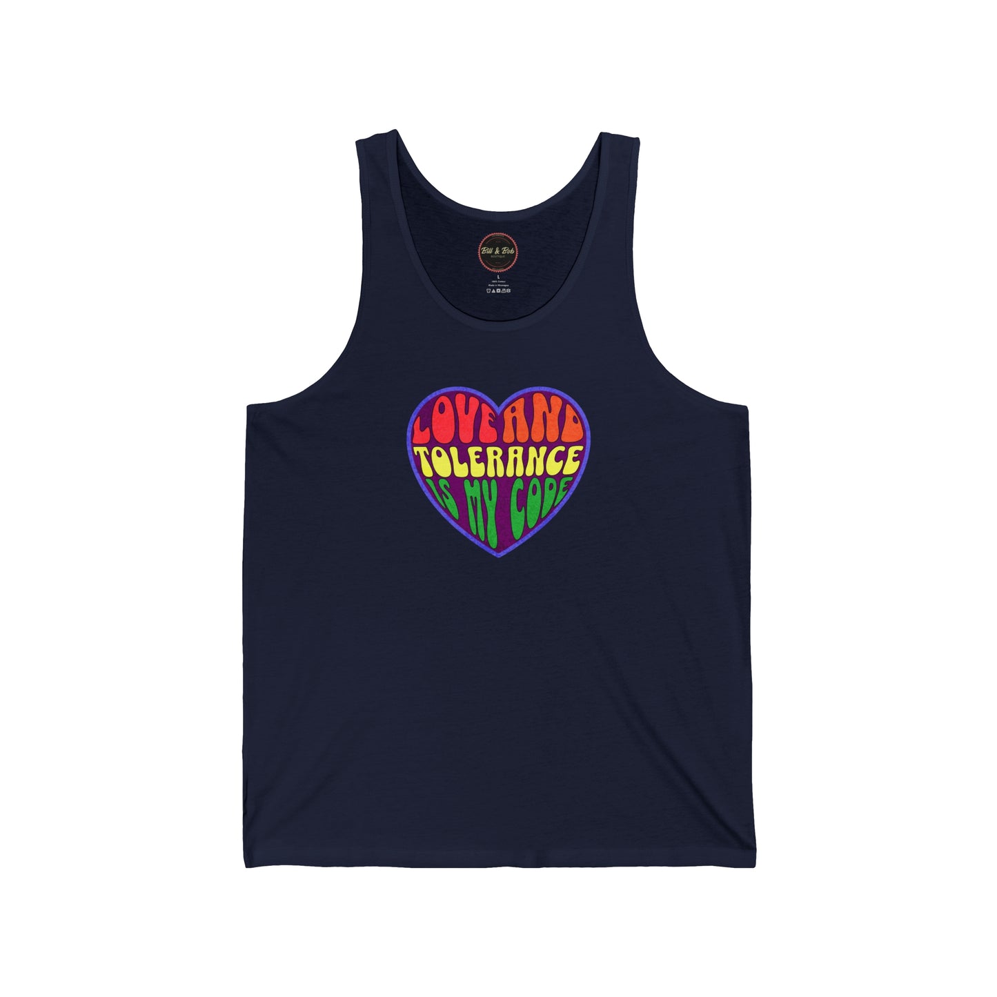 Love and Tolerance Unisex Jersey Tank