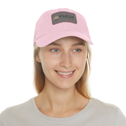 Fuck Fentanyl baseball cap with Leather Patch (Rectangle)