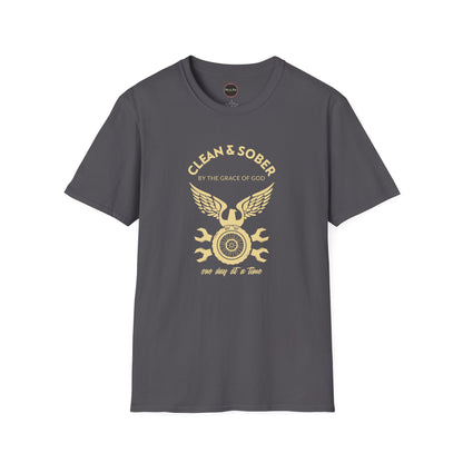 Clean and Sober by the Grace of God Unisex Softstyle T-Shirt