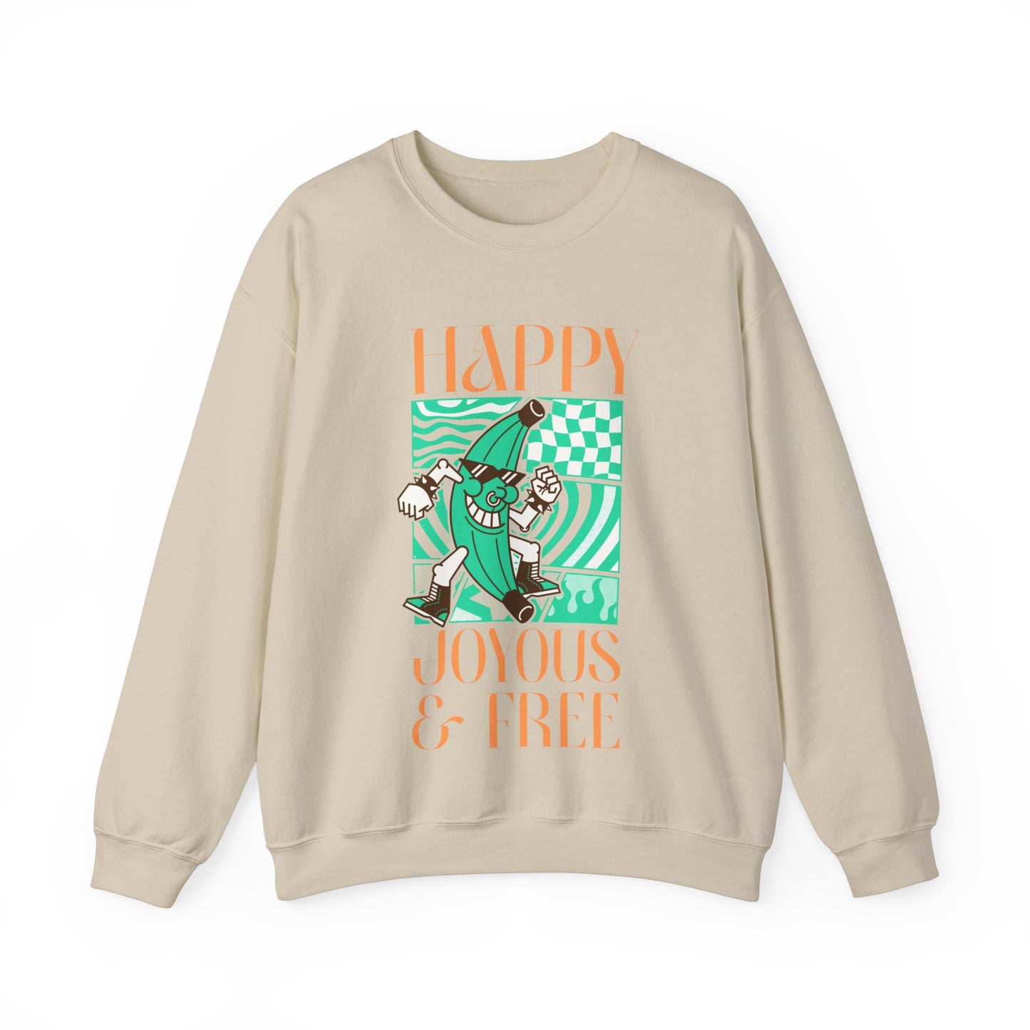 Happy Joyous and Free Unisex Heavy Blend™ Crewneck Sweatshirt