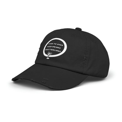 Mixed Drinks About Feelings Unisex Distressed Cap