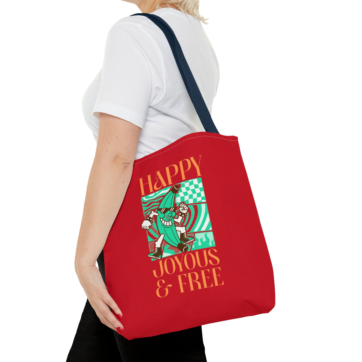 Happy Joyous and Free Tote Bag (AOP)