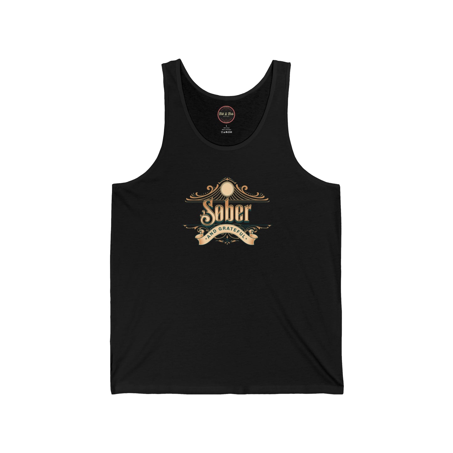 Sober and Grateful Unisex Jersey Tank
