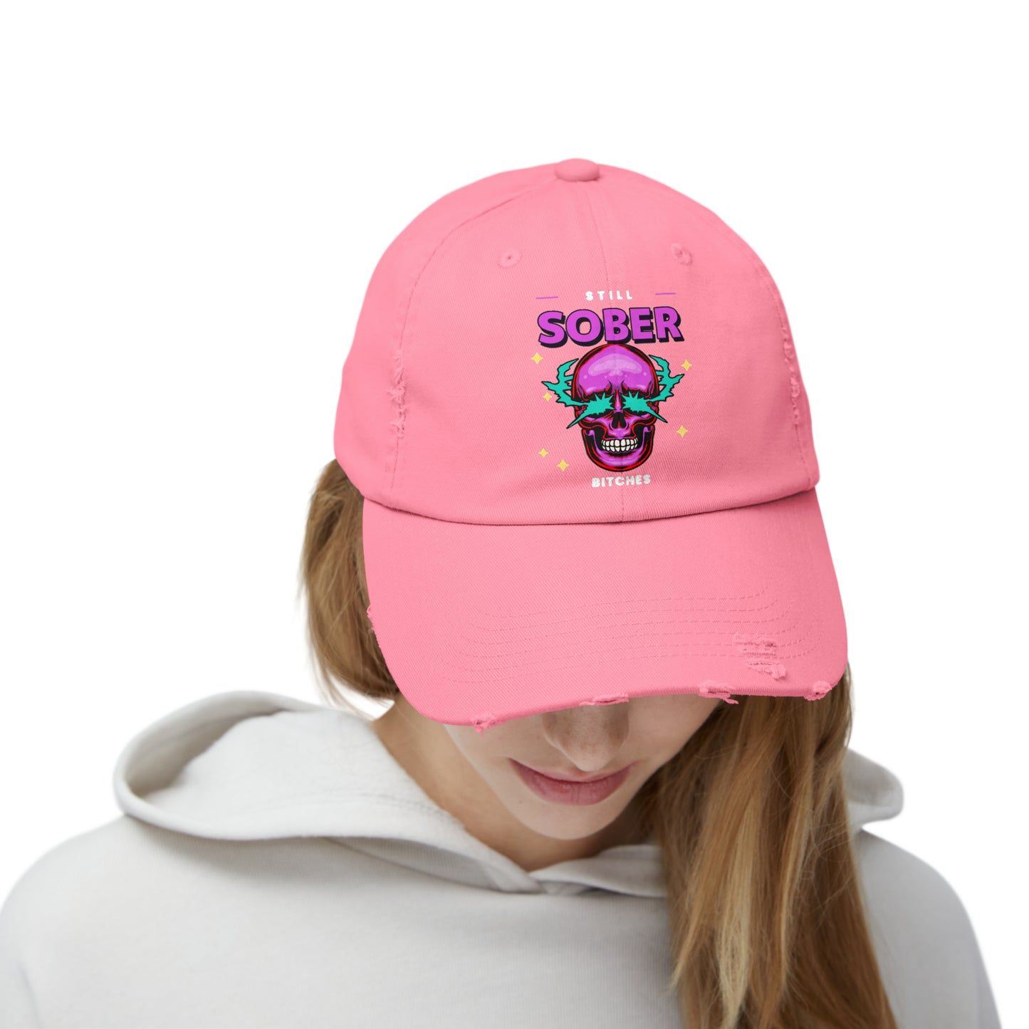 Still Sober Bitches Unisex Distressed Cap