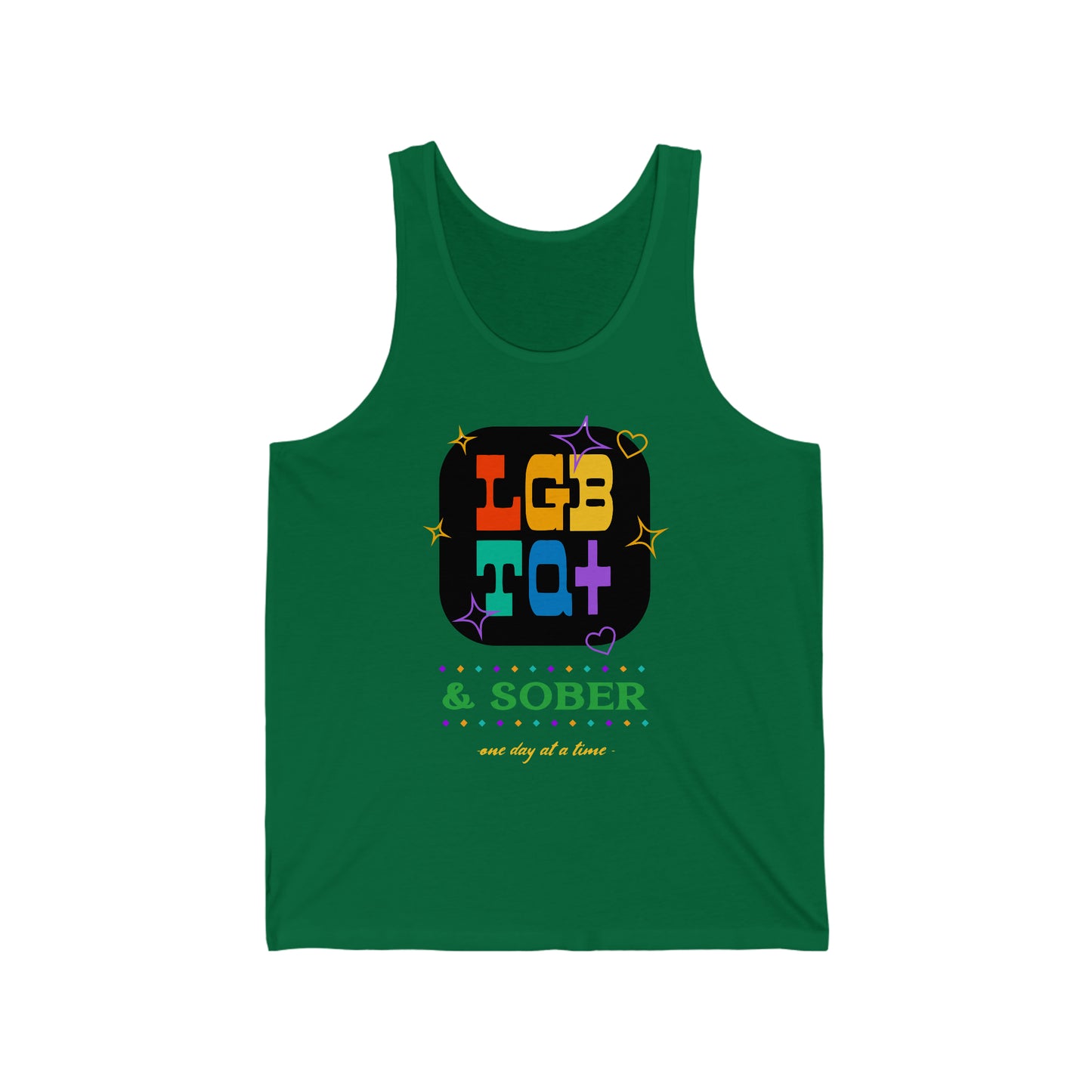 LGBT+ and Sober Unisex Jersey Tank