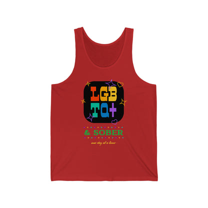 LGBT+ and Sober Unisex Jersey Tank