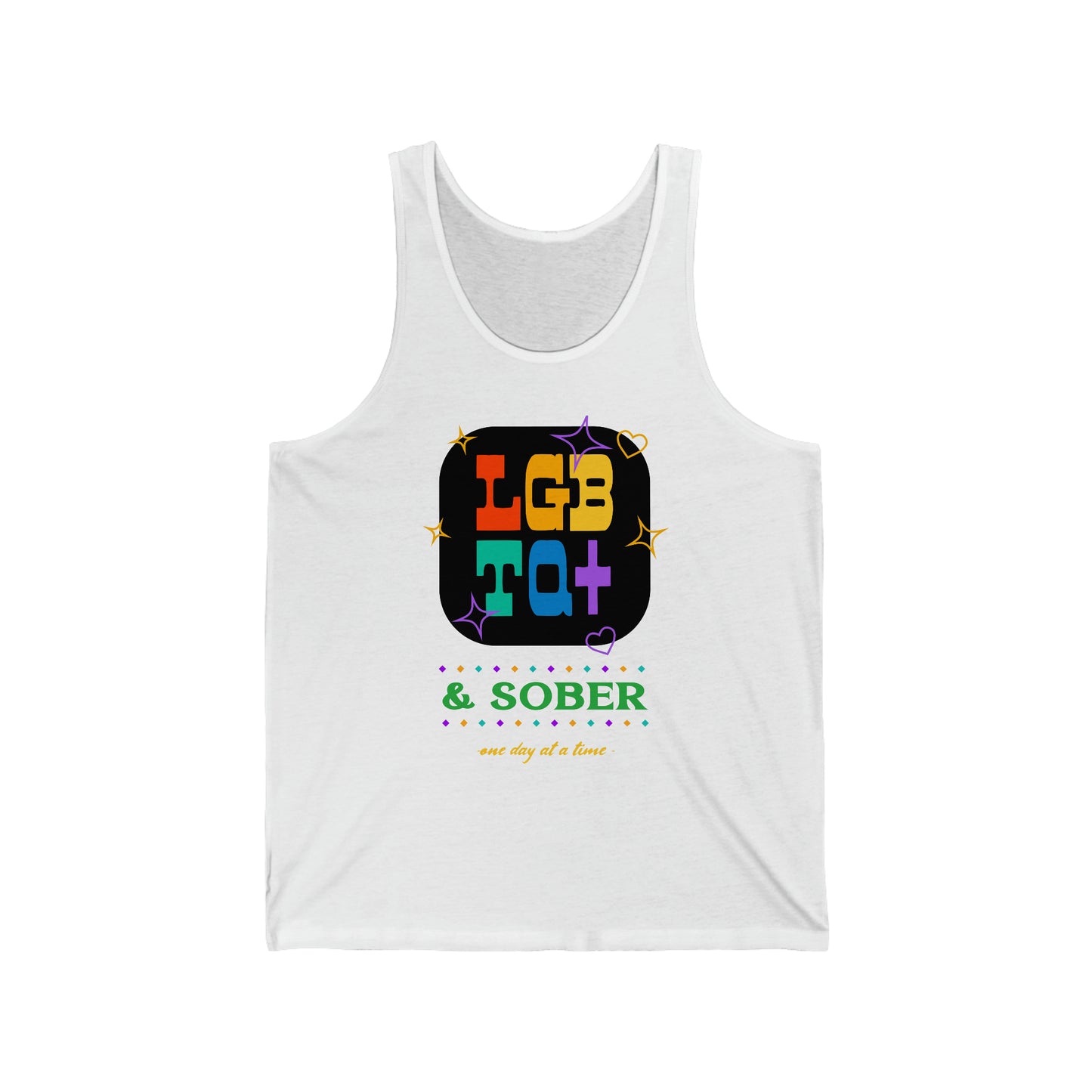 LGBT+ and Sober Unisex Jersey Tank