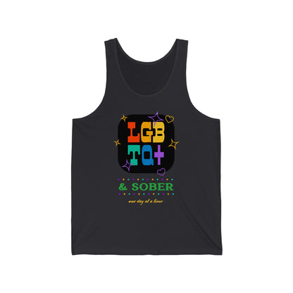 LGBT+ and Sober Unisex Jersey Tank