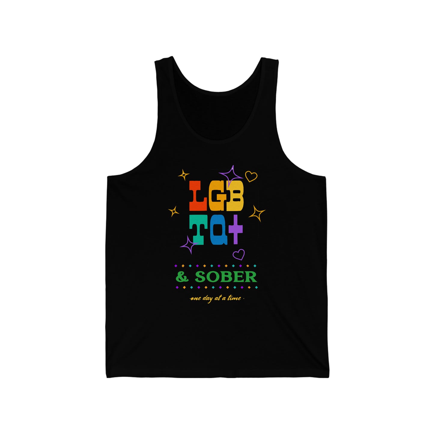 LGBT+ and Sober Unisex Jersey Tank