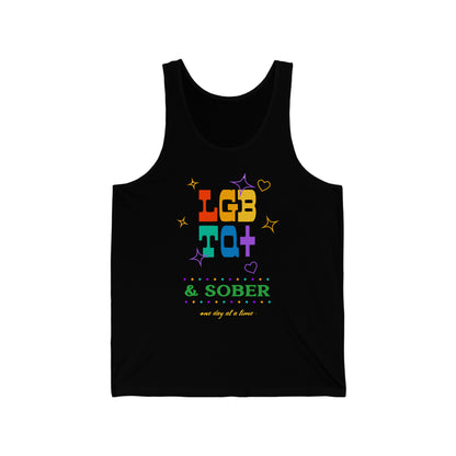 LGBT+ and Sober Unisex Jersey Tank