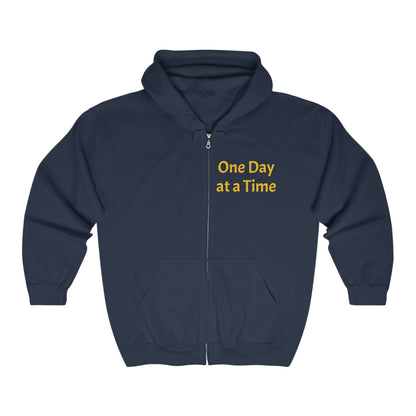 One Day at a Time Unisex Heavy Blend™ Full Zip Hooded Sweatshirt