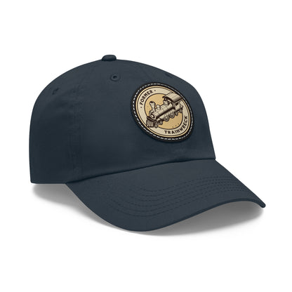Trainwreck Dad Hat with Leather Patch (Round)