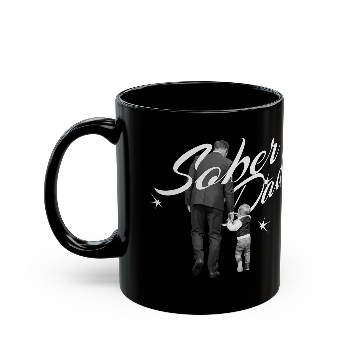 Sober Dad Black Mug (11oz)