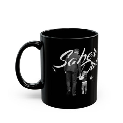 Sober Dad Black Mug (11oz)