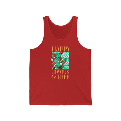 Happy Joyous and Free Unisex Jersey Tank