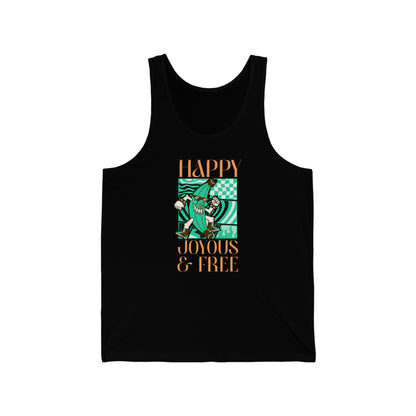 Happy Joyous and Free Unisex Jersey Tank