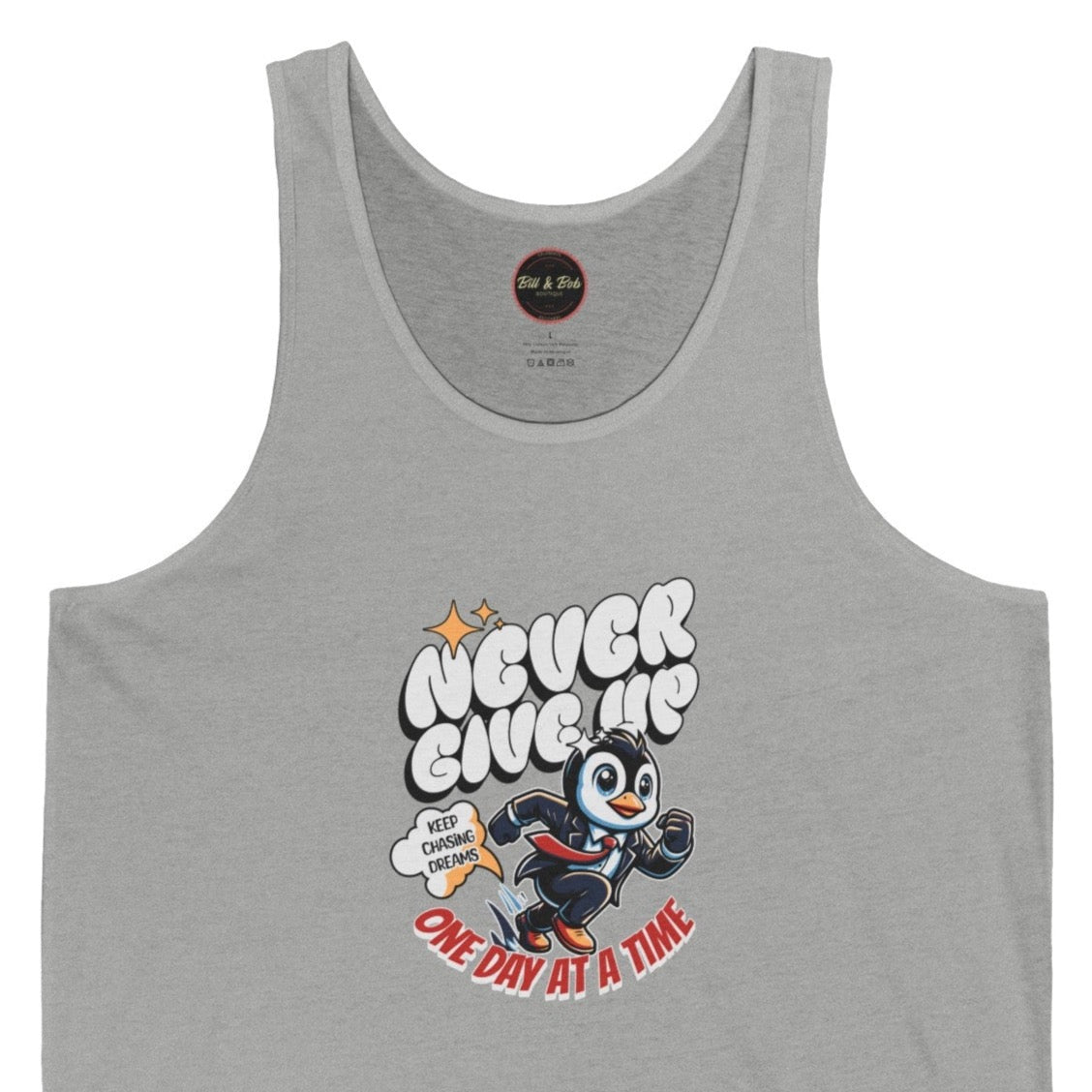 Never Give Up Unisex Jersey Tank