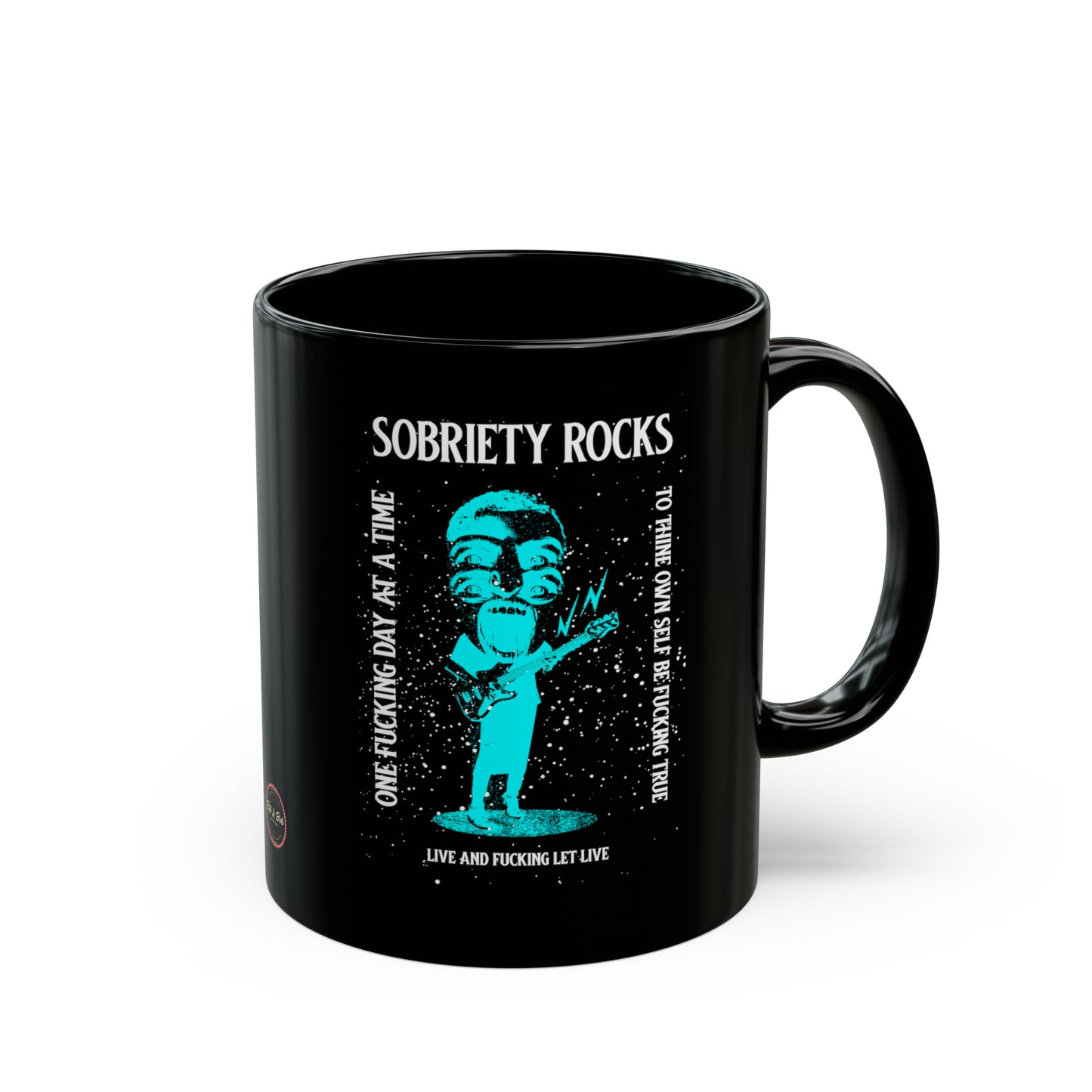 Sobriety Rocks Black Mug (11oz, 15oz)