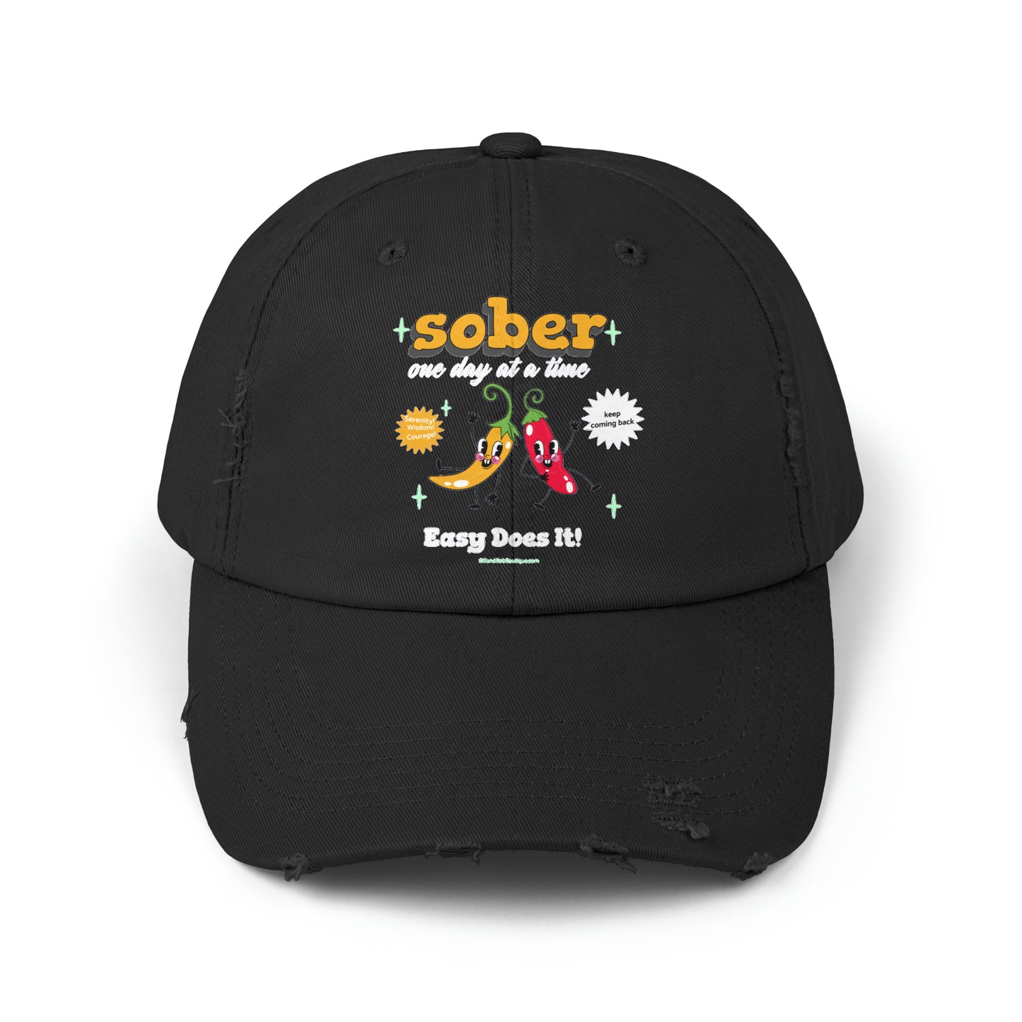 Silly Sober Unisex Distressed Cap