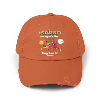 Silly Sober Unisex Distressed Cap