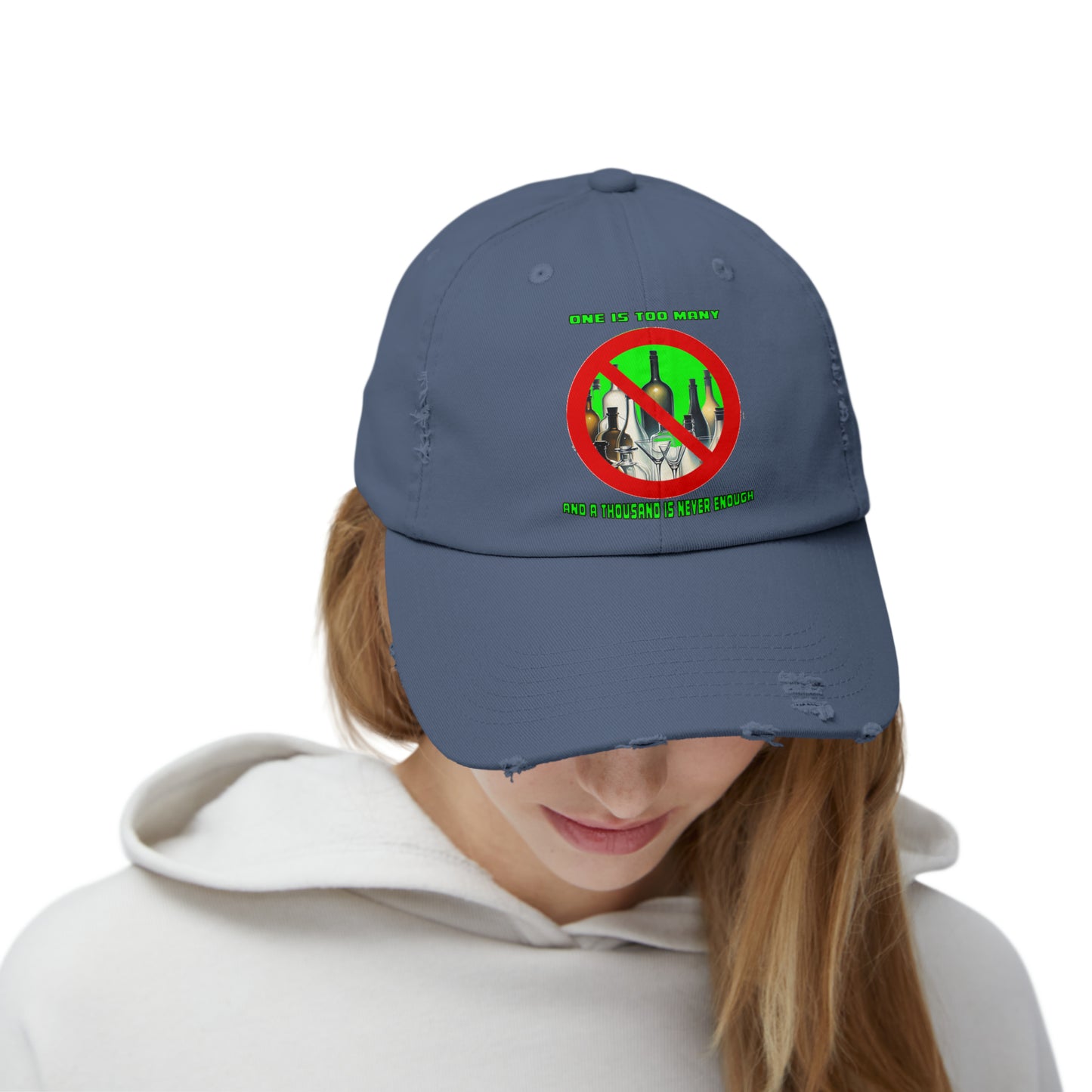 One is Too Many Unisex Distressed Cap