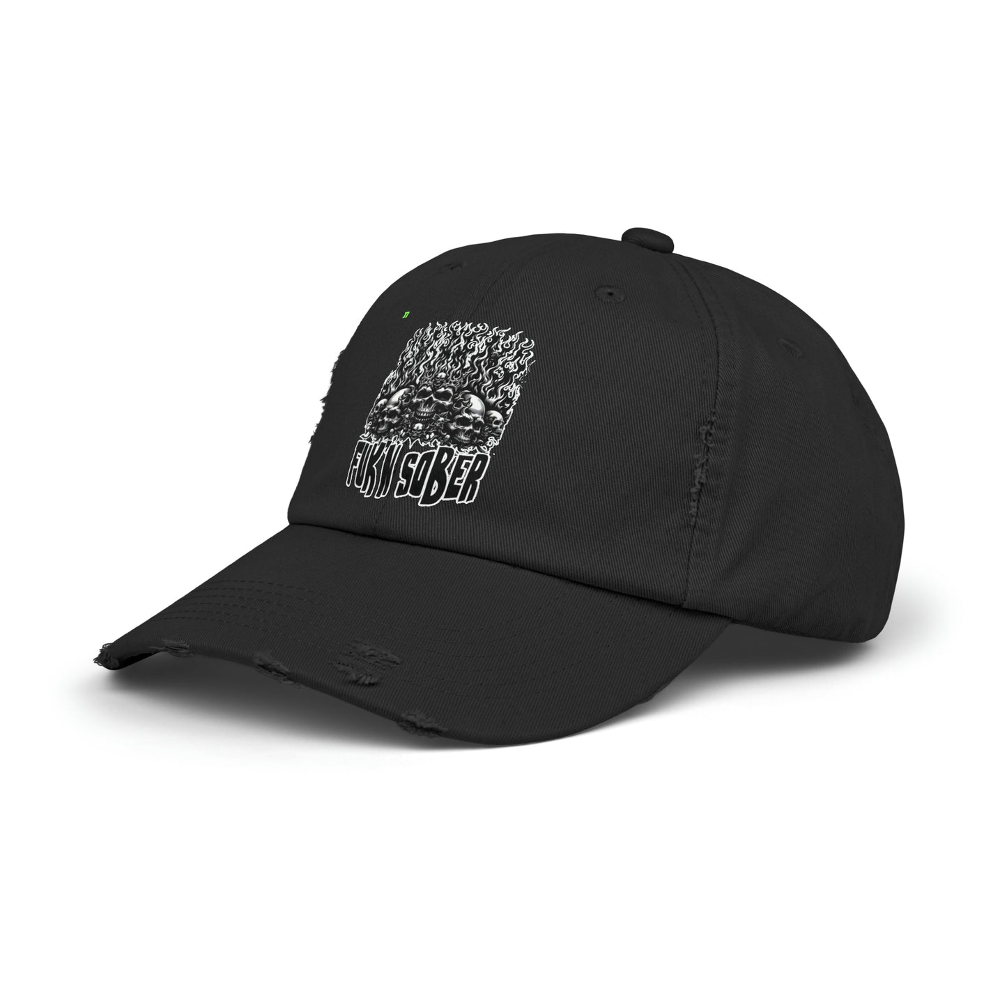 Fuk'n Sober Unisex Distressed Cap