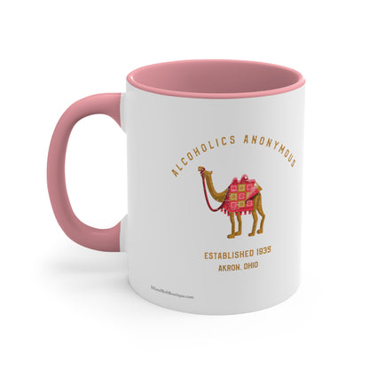 Alcoholics Anonymous AA Camel Accent Coffee Mug, 11oz