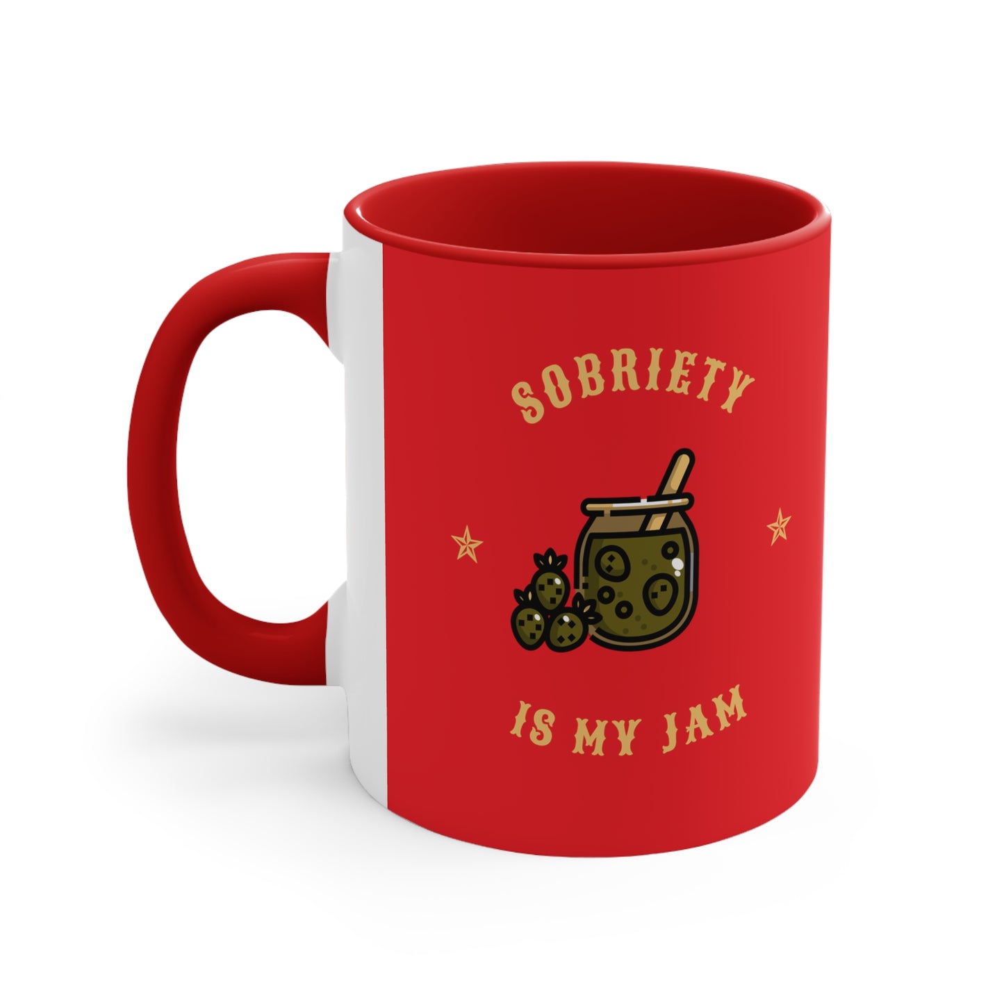 Sobriety is my Jam Accent Coffee Mug, 11oz