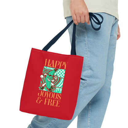 Happy Joyous and Free Tote Bag (AOP)