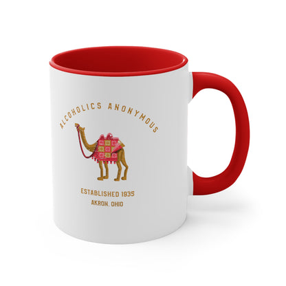 Alcoholics Anonymous AA Camel Accent Coffee Mug, 11oz