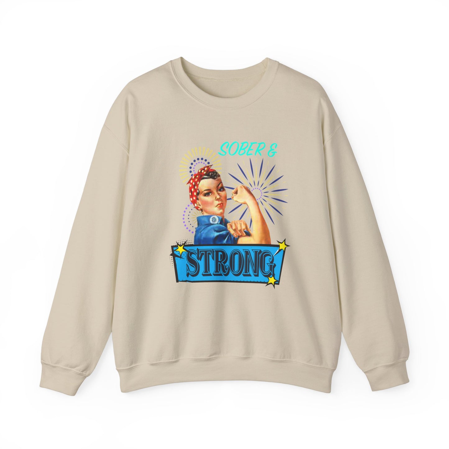 Sober & Strong Vintage Unisex Heavy Blend™ Crewneck Sweatshirt