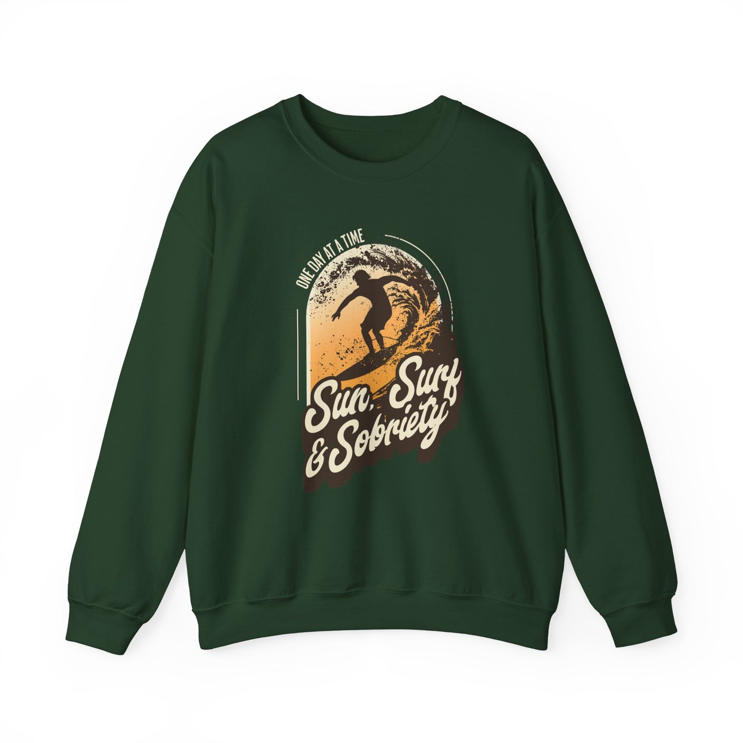 Sun Surf and Sobriety Unisex Heavy Blend™ Crewneck Sweatshirt