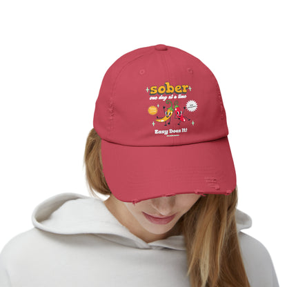 Silly Sober Unisex Distressed Cap