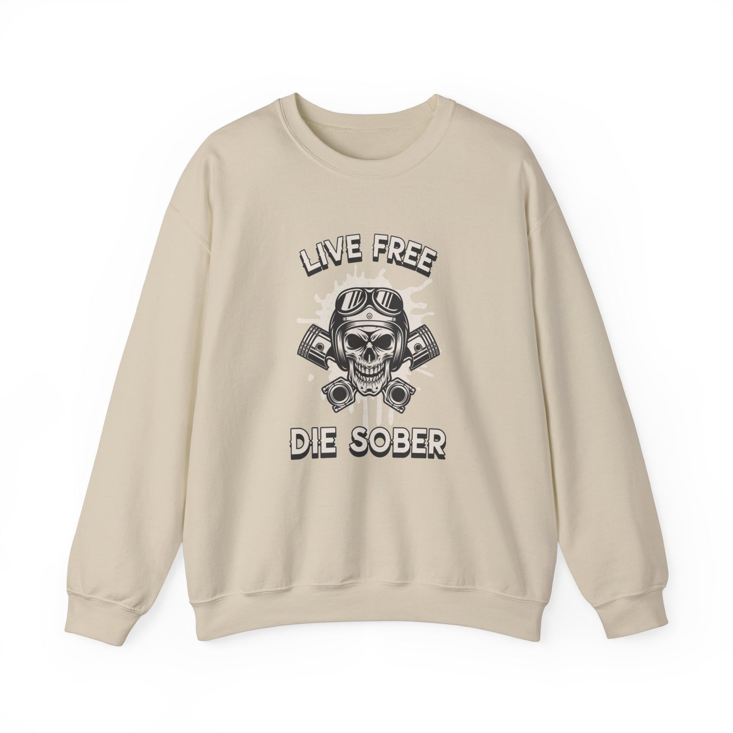 Live Free Die Sober Unisex Heavy Blend™ Crewneck Sweatshirt