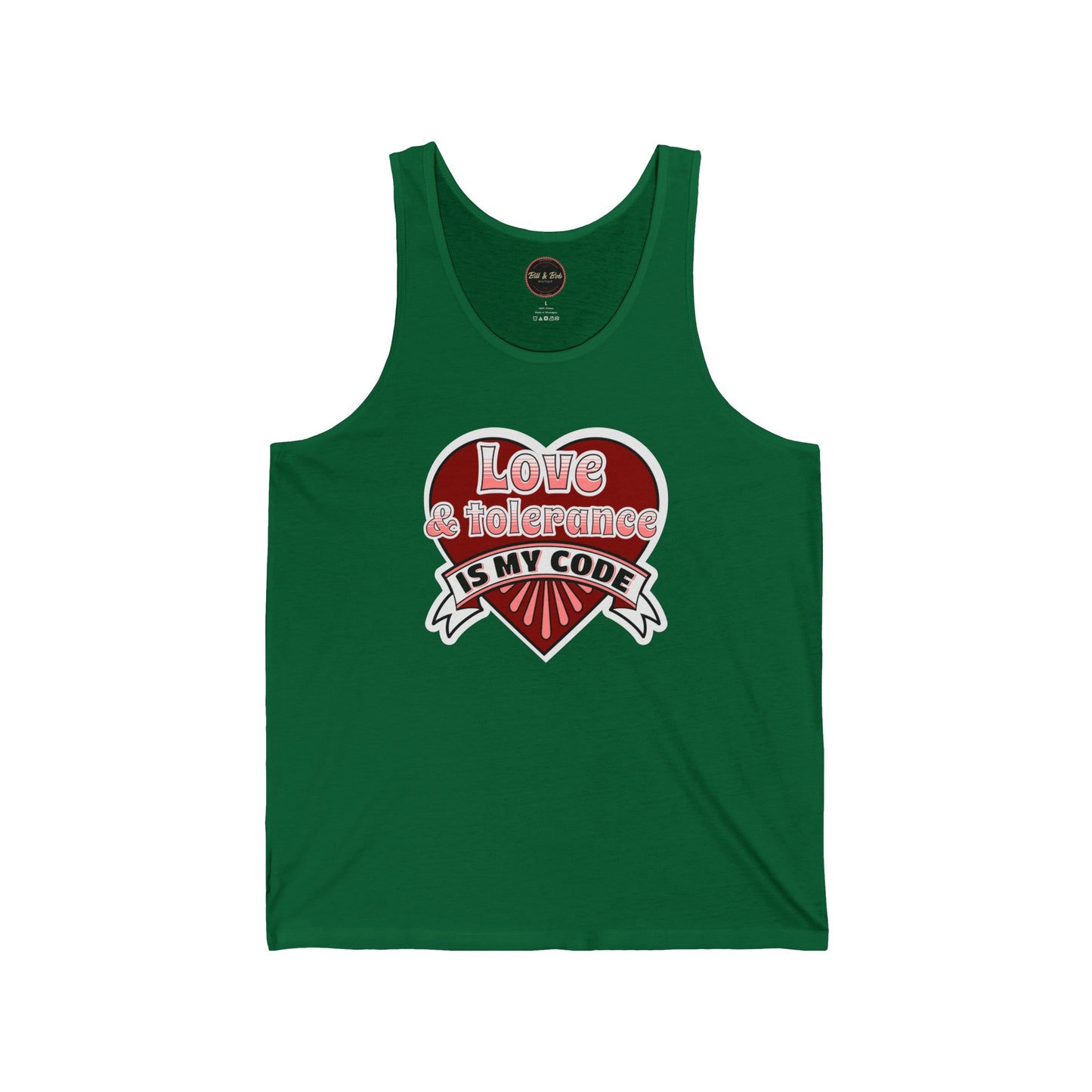 Love and Tolerance Unisex Jersey Tank