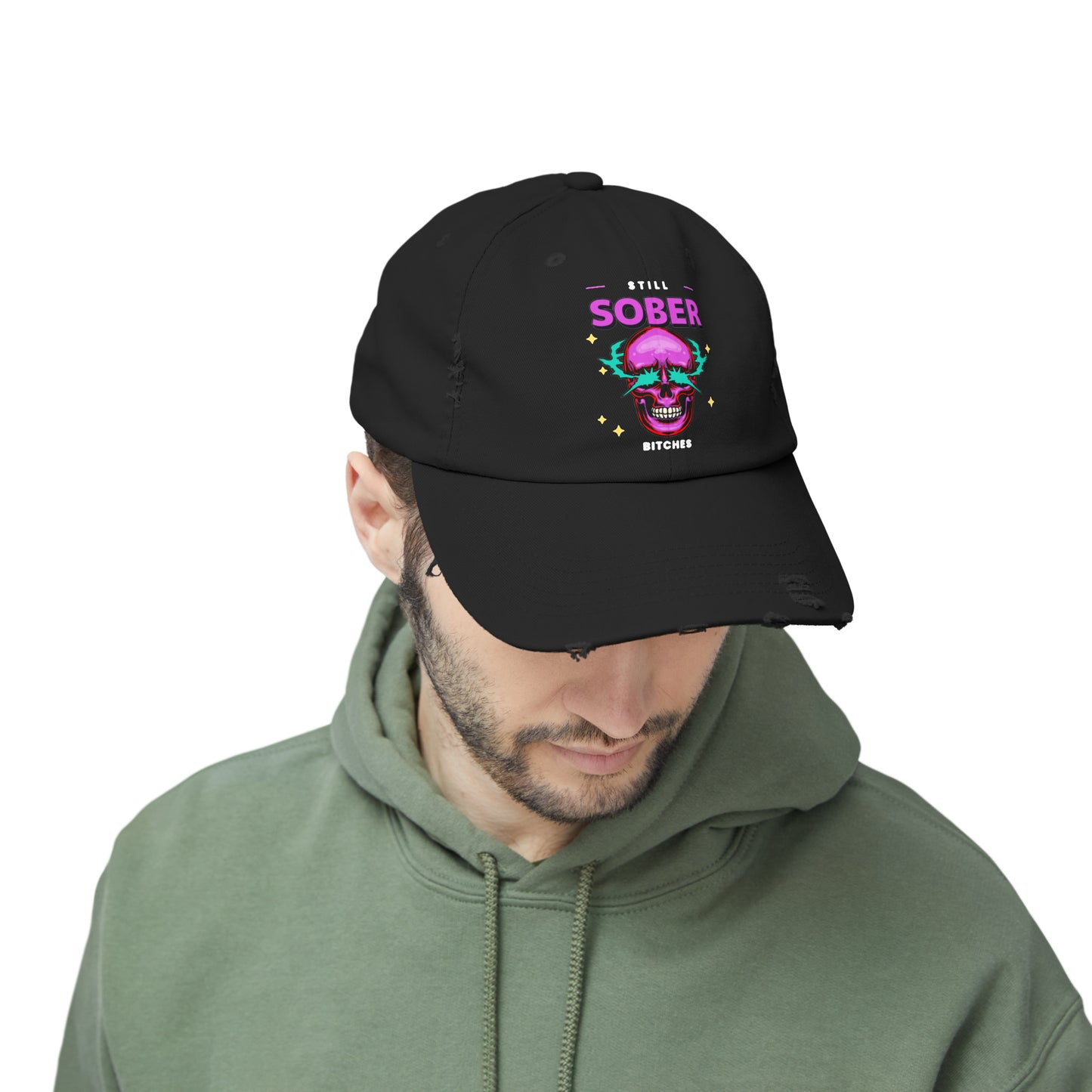 Still Sober Bitches Unisex Distressed Cap