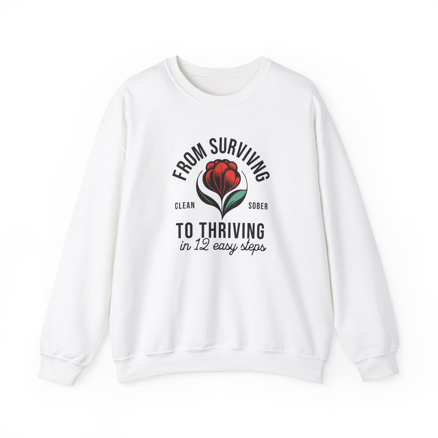 From Surviving to Thriving Unisex Heavy Blend™ Crewneck Sweatshirt