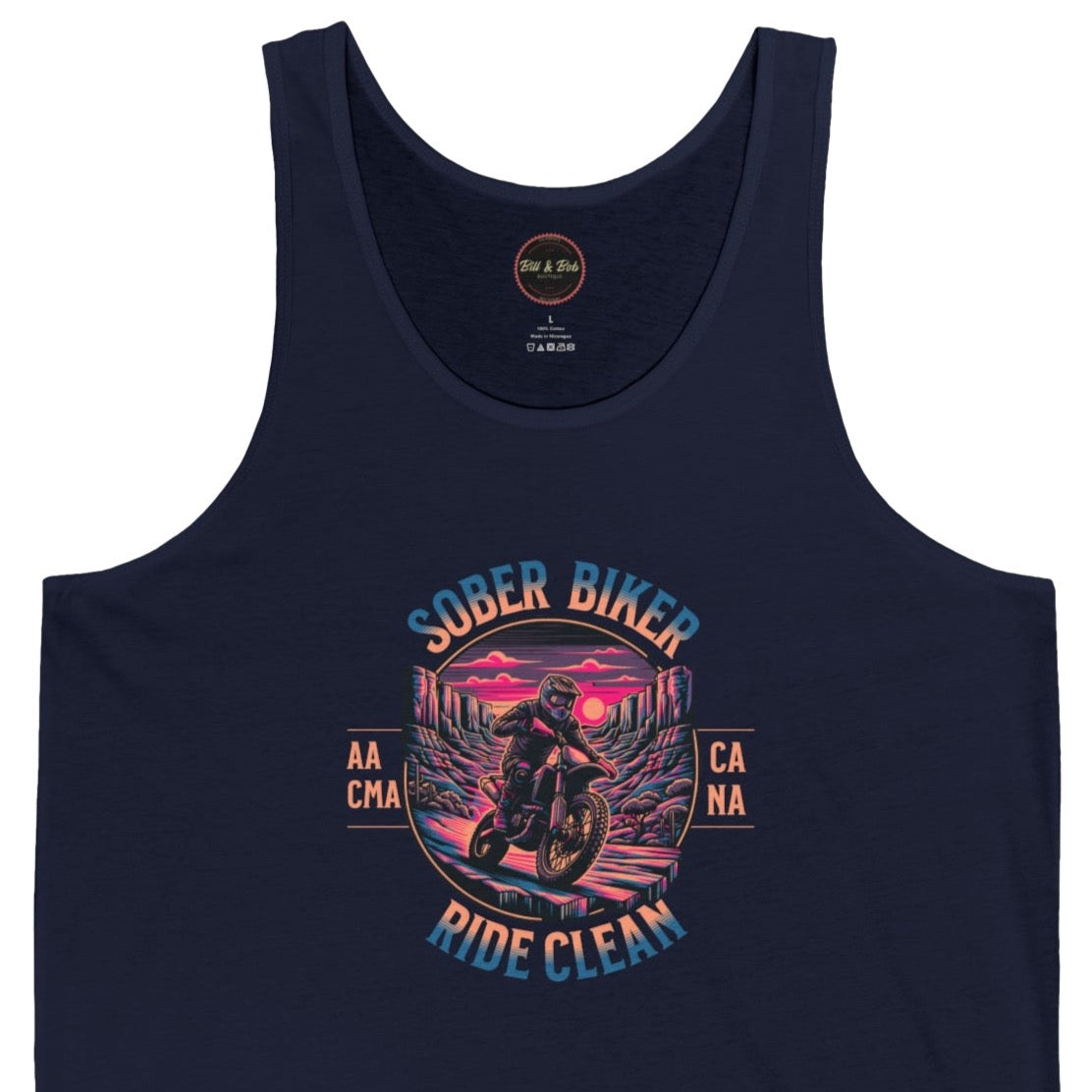 Sober Biker Unisex Jersey Tank