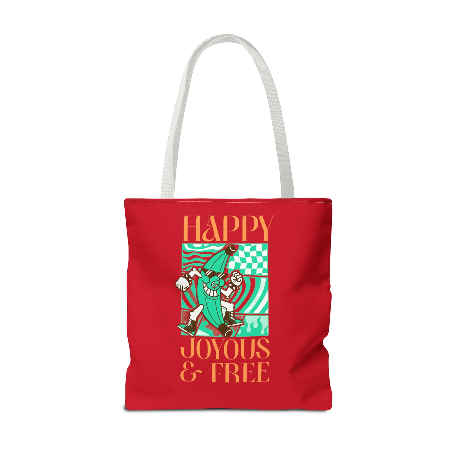 Happy Joyous and Free Tote Bag (AOP)