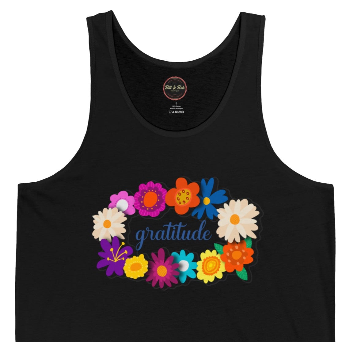 Floral Gratitude Unisex Jersey Tank