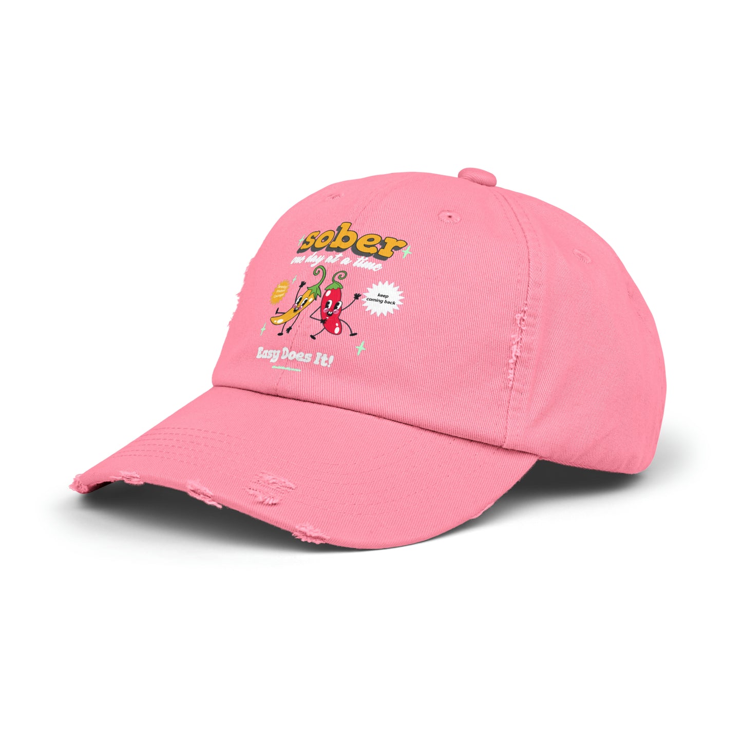 Silly Sober Unisex Distressed Cap
