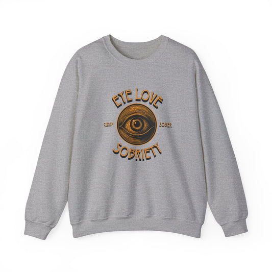 Eye Love Sobriety Unisex Heavy Blend™ Crewneck Sweatshirt